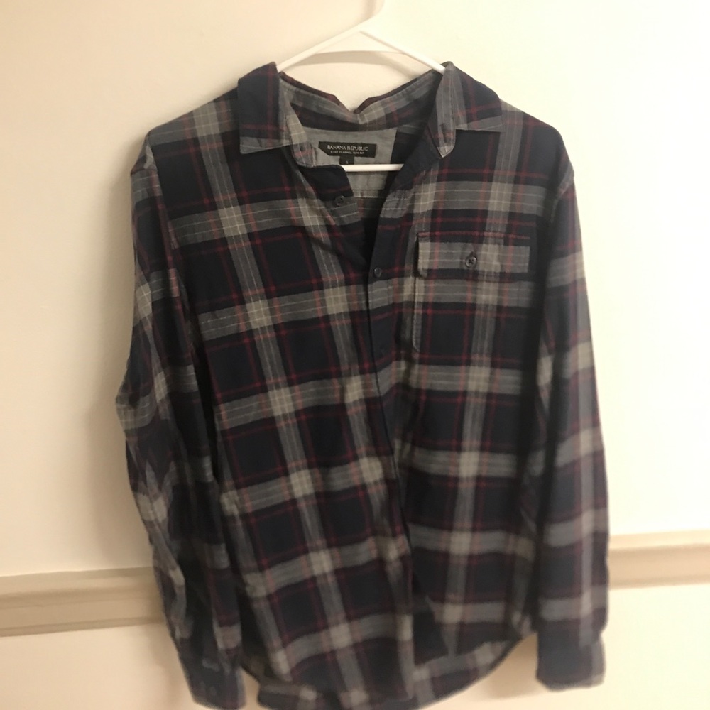 Banana Republic Plaid Button-Down